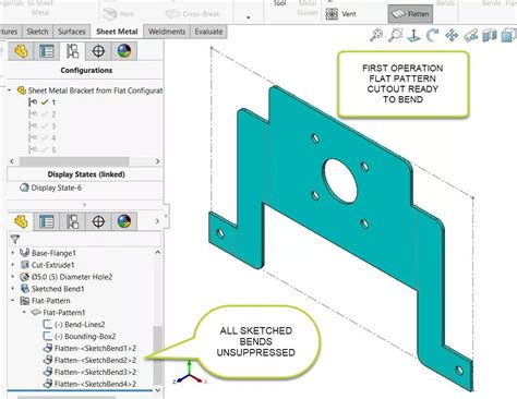 flatten sheet metal|solidworks sheet metal flat pattern.